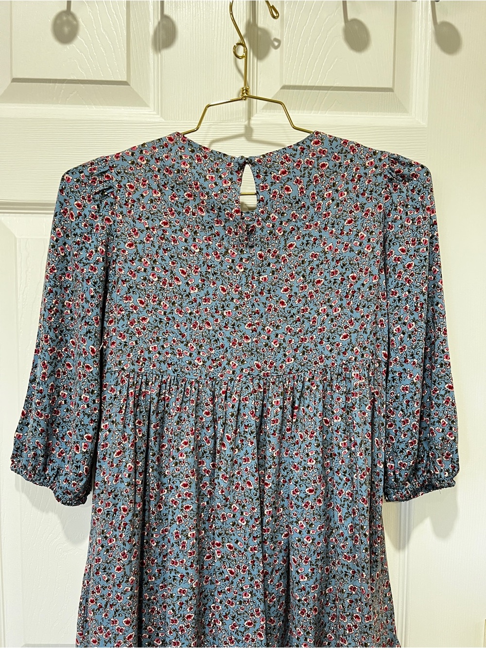 Zara blue floral dress cottage-core Farmhouse size girls 11-12 - Picture 4 of 8